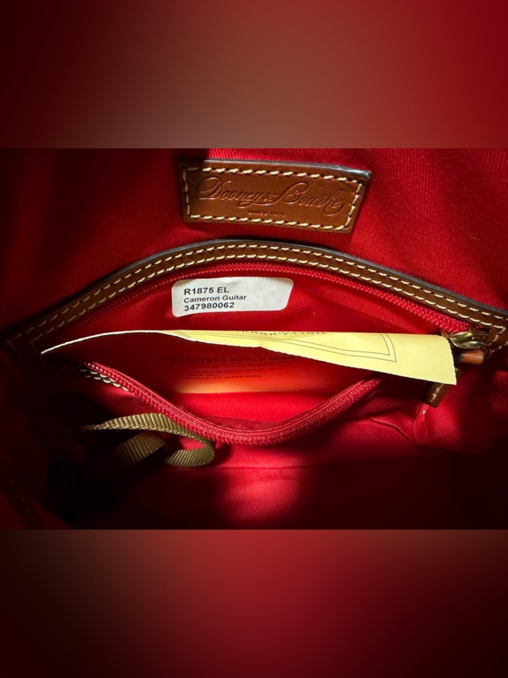 Dooney & Bourke Guitar Strap Cameron Pebbled Leather Crossbody RARE HTF - Picture 7 of 8